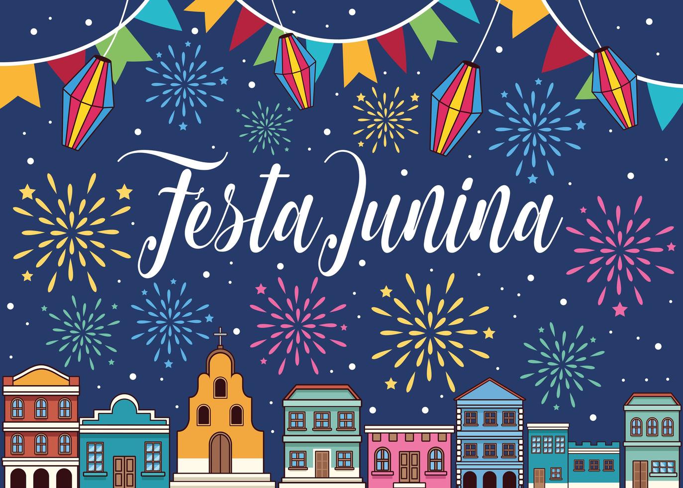 festa junina celebration vector