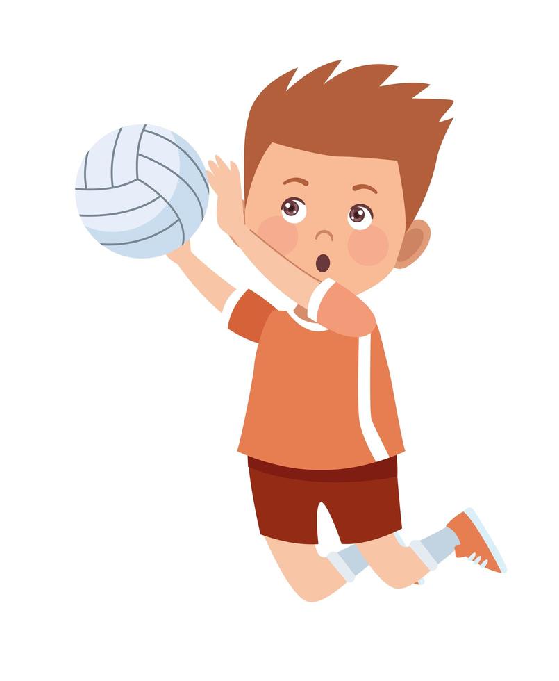 boy playing volleyball 2505881 Vector Art at Vecteezy