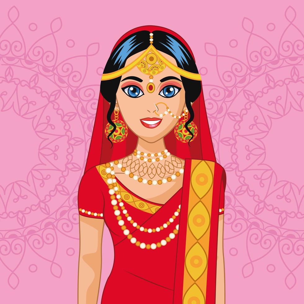 arab bride cute vector