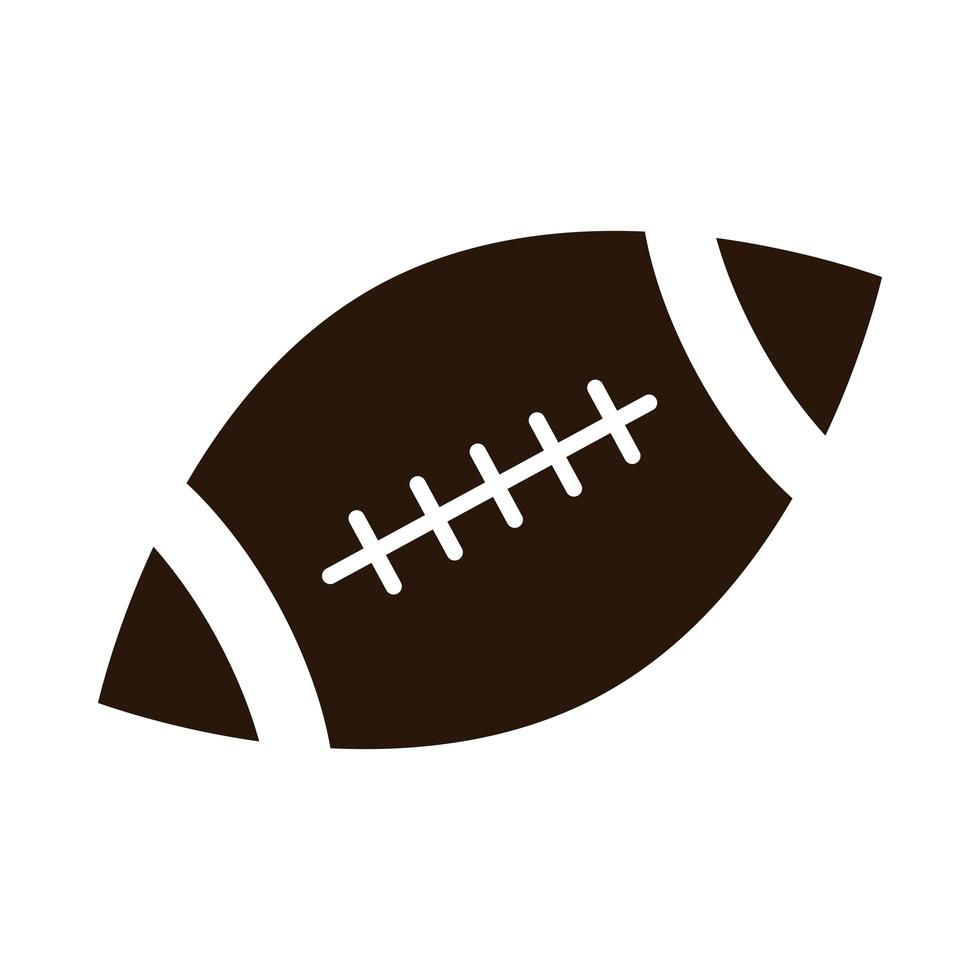 school education american football ball sport supply silhouette style icon vector