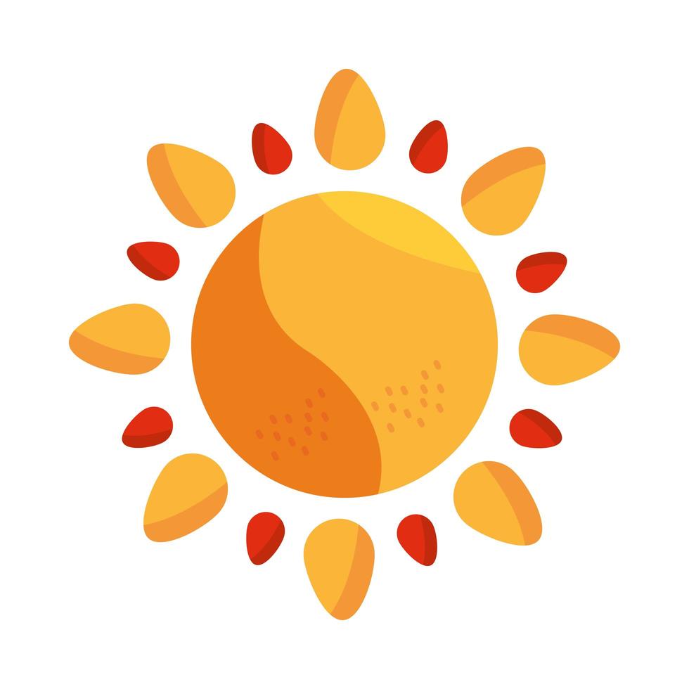 sun summer hot climate weather vector