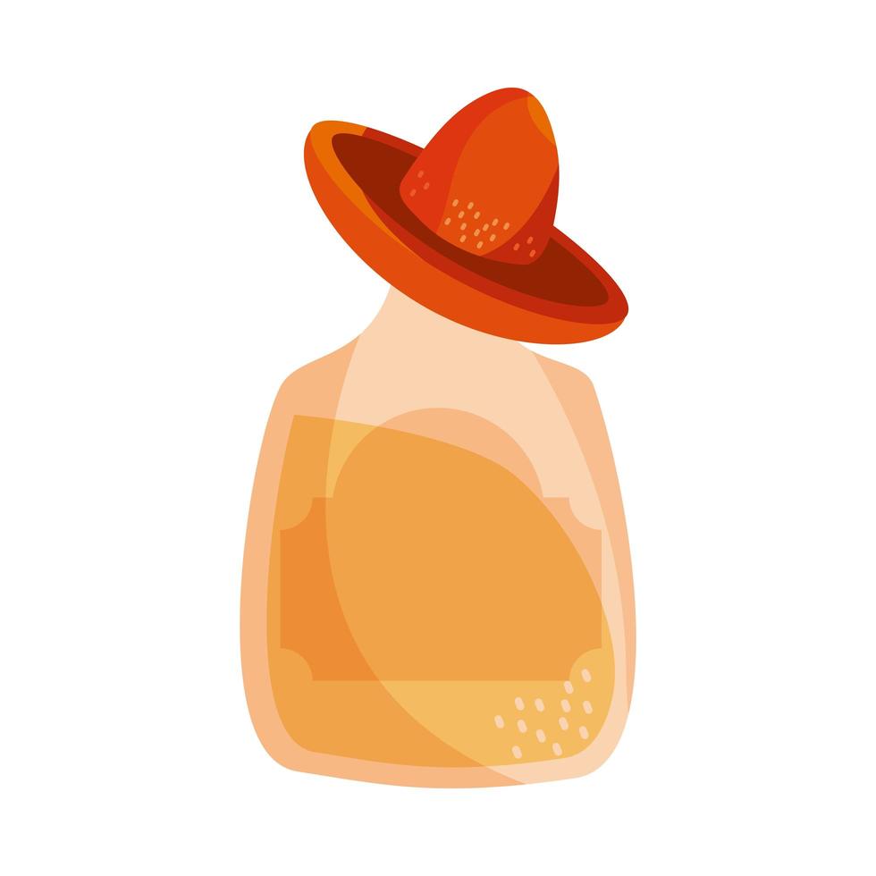 5 May tequila bottle with hat vector