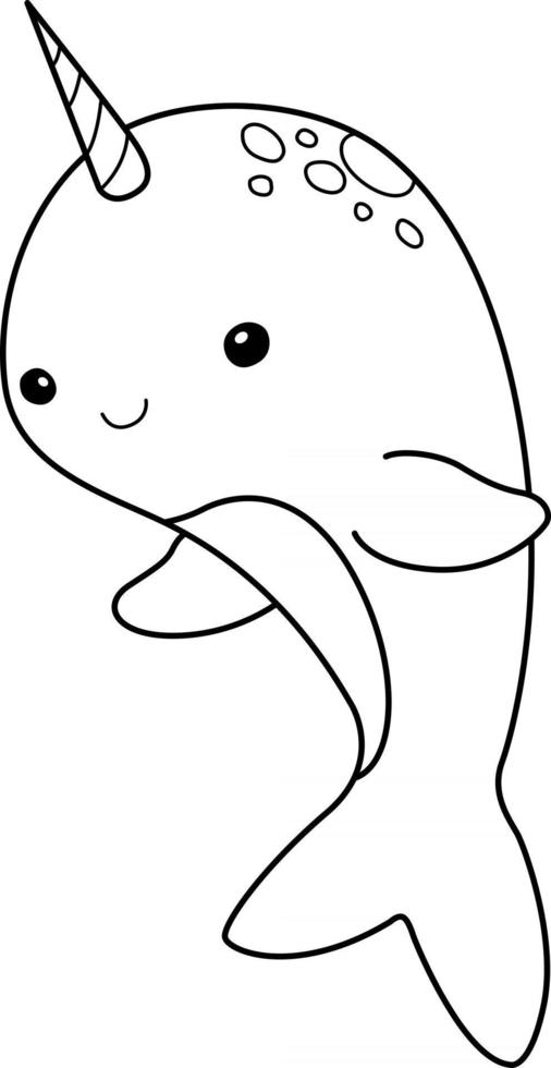 Narwhal Coloring Vector Art, Icons, and Graphics for Free Download
