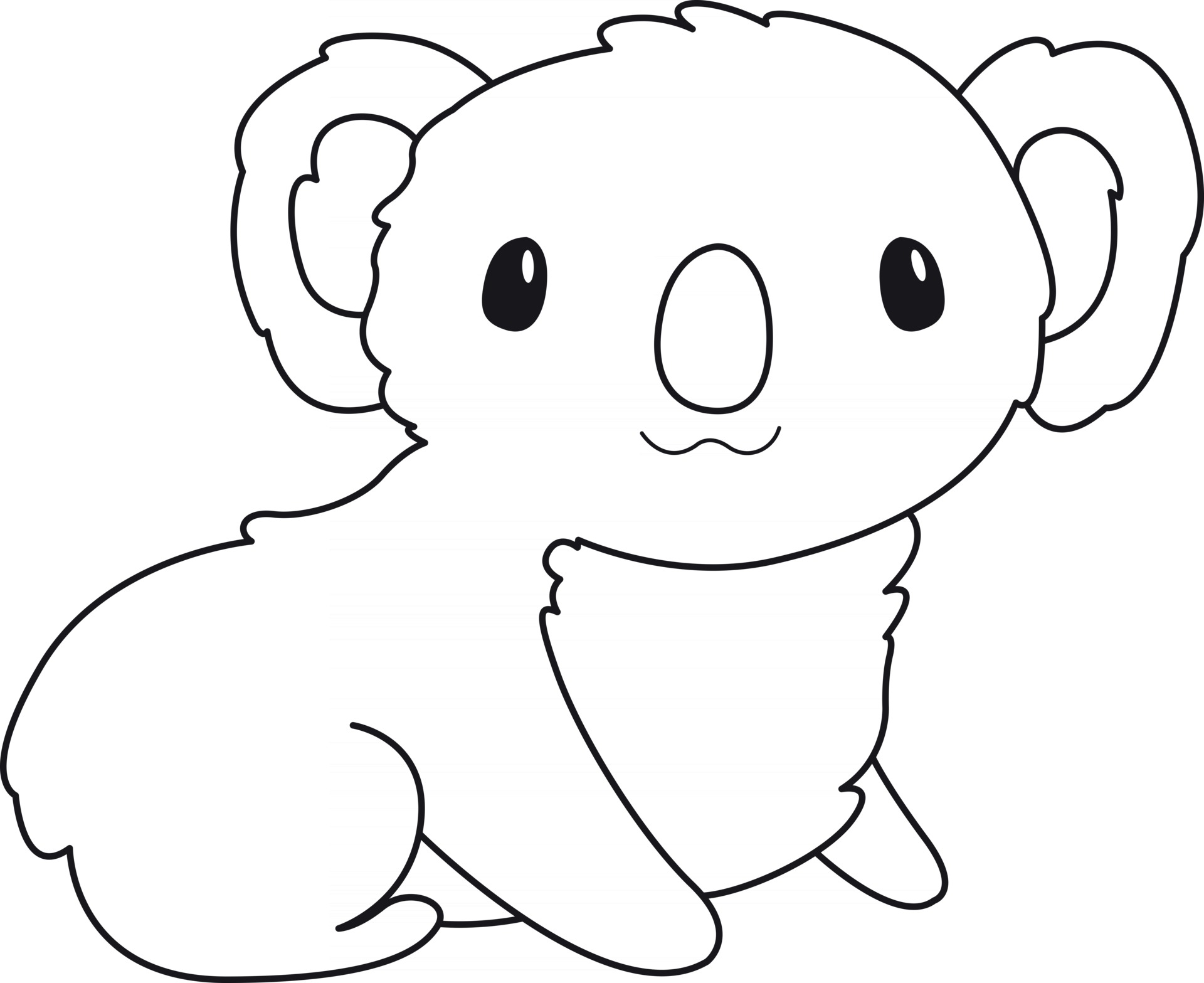 Cute Koala Bear Coloring Page