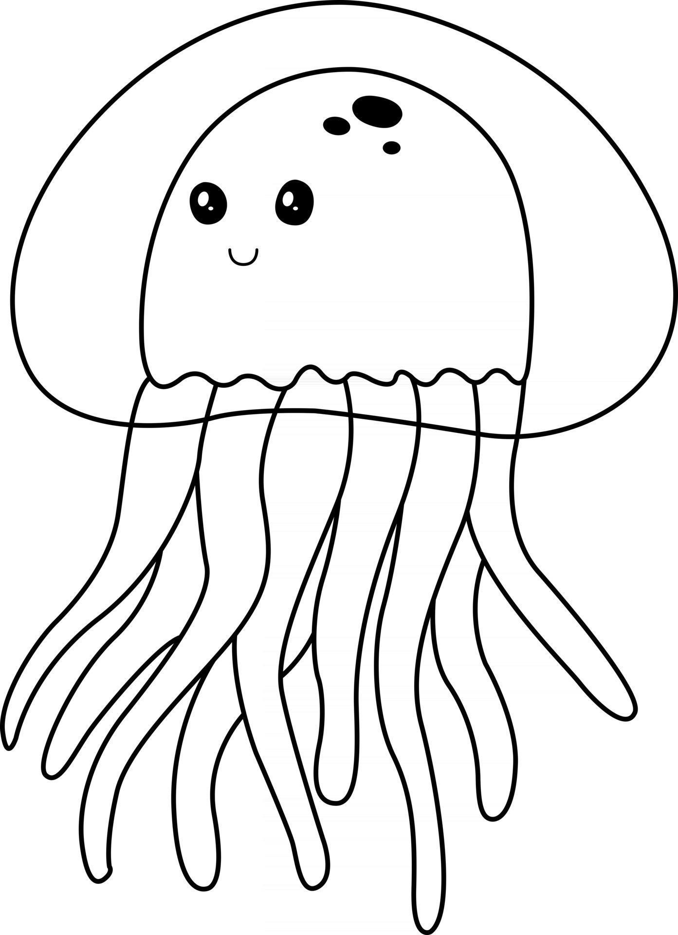 Jellyfish Kids Coloring Page Great for Beginner Coloring Book 2506064