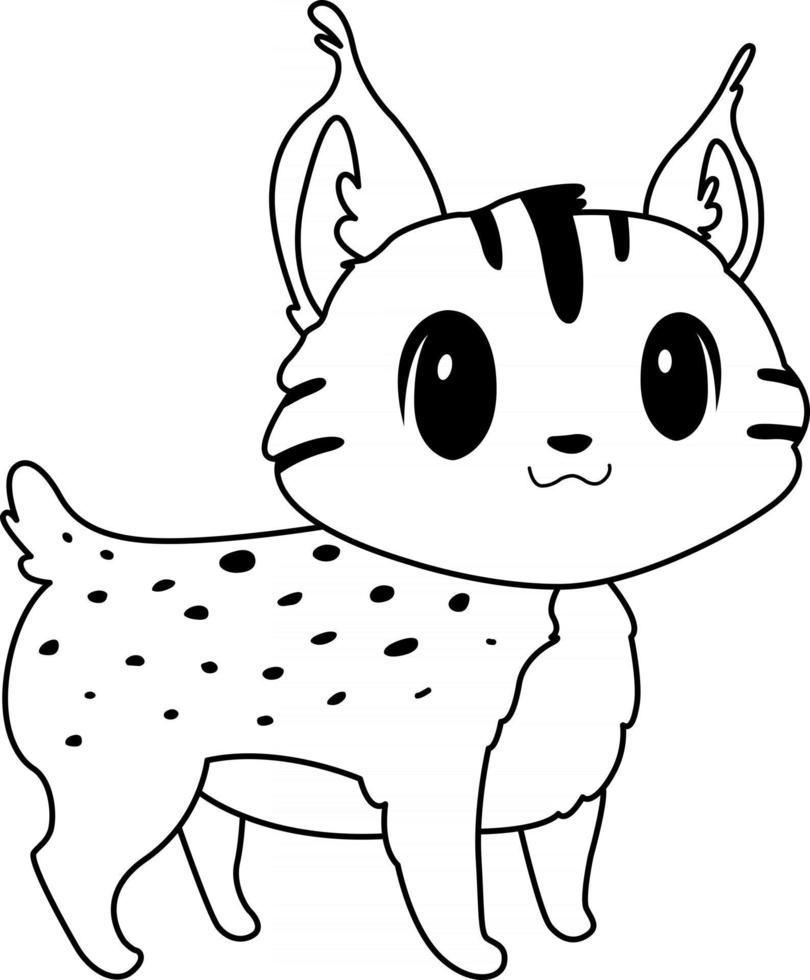 Download Lynx Kids Coloring Page Great For Beginner Coloring Book 2506068 Vector Art At Vecteezy