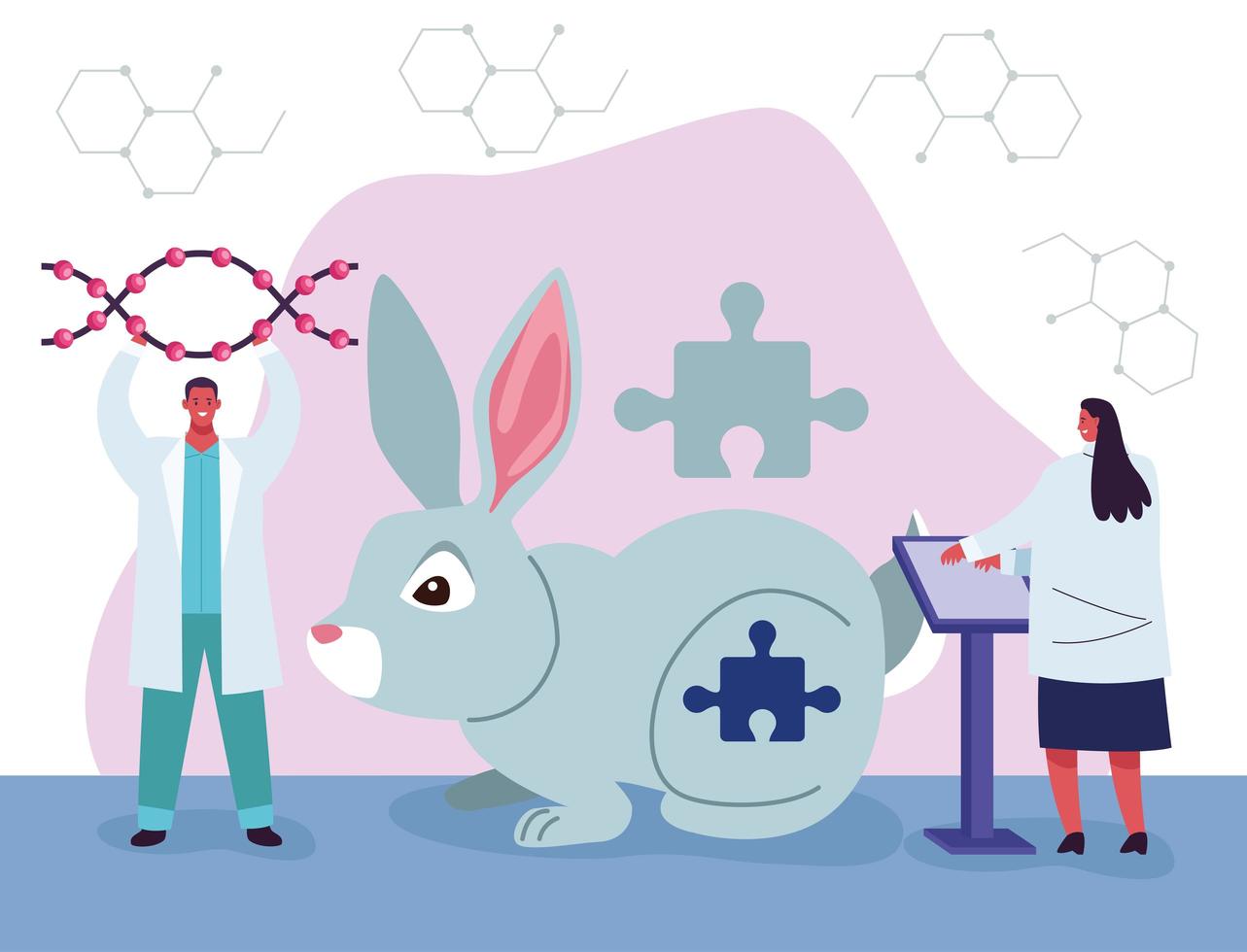 genetic testing with rabbit vector