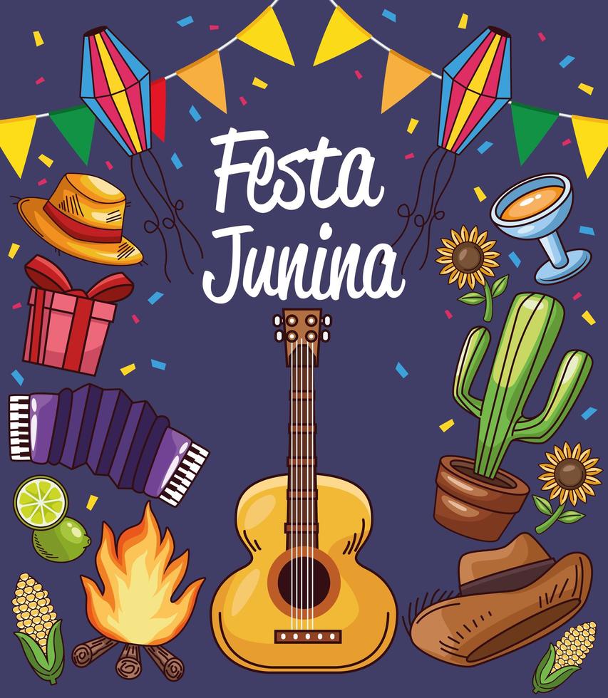 festa junina celebration vector