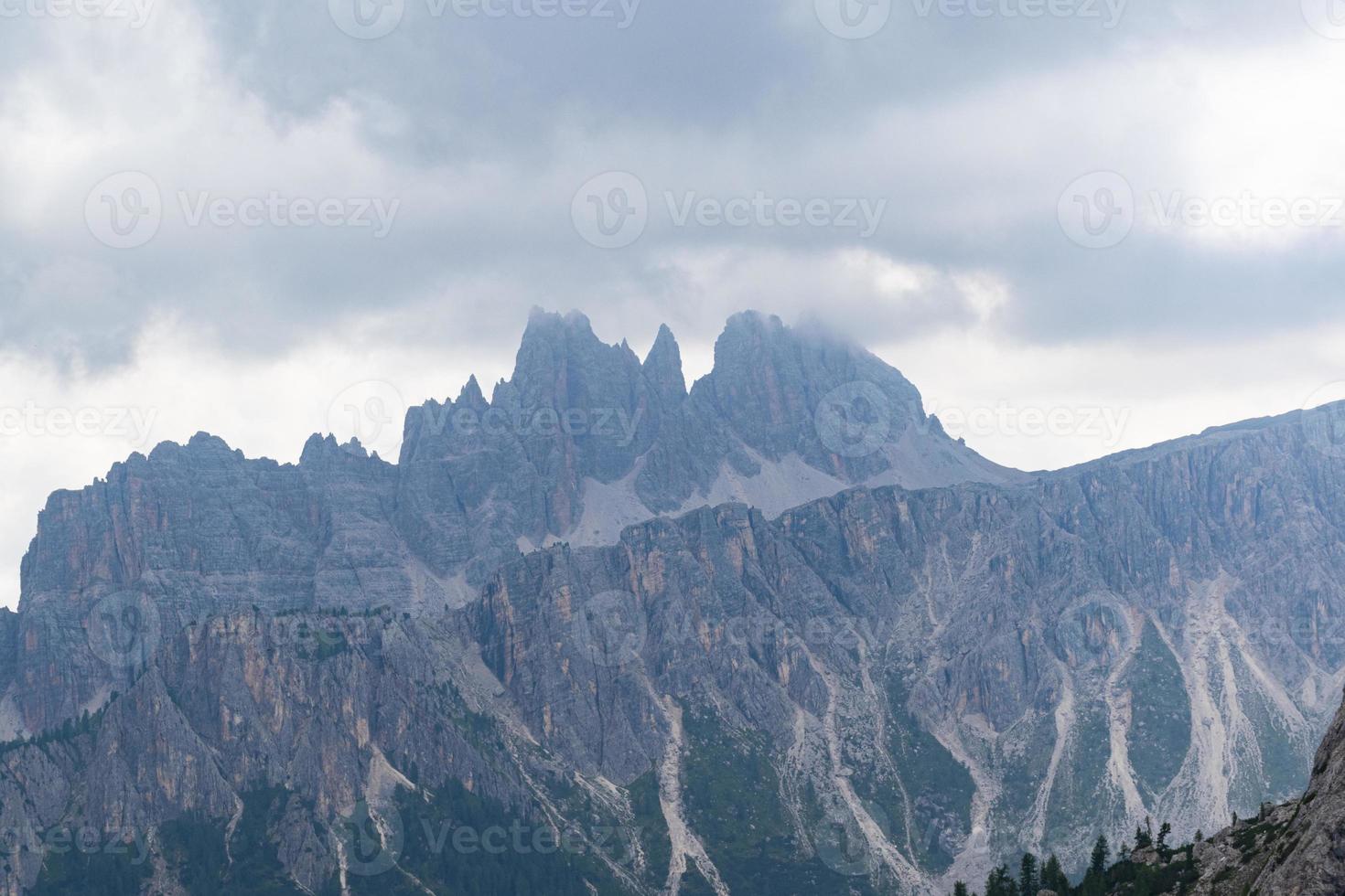 Dolomites and clouds photo