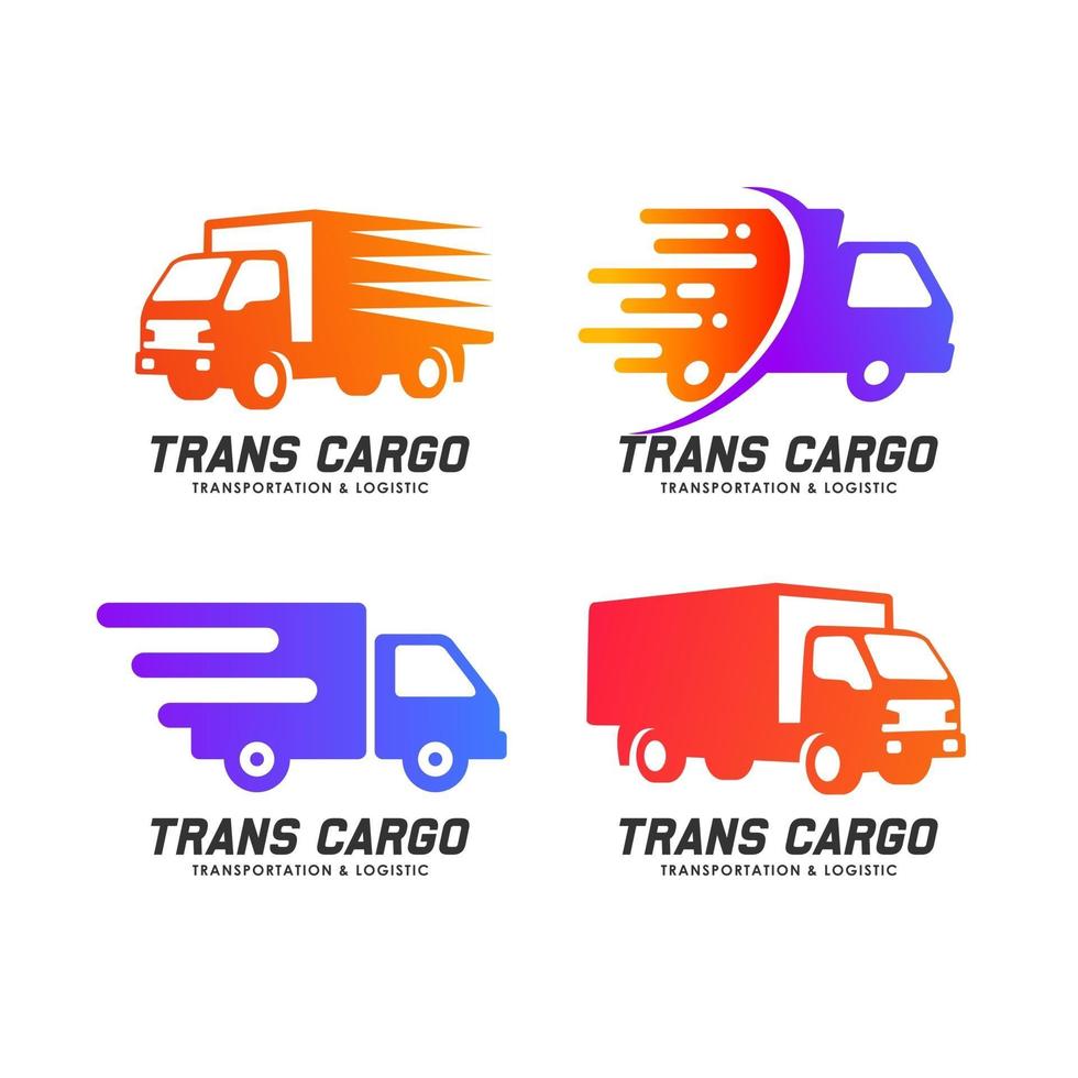 elemento de diseño de logotipo de servicios de entrega de carga vector