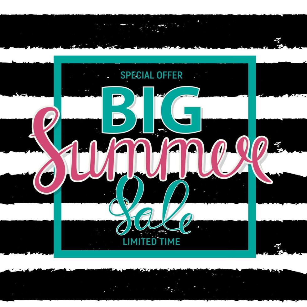 Big Summer Sale Abstract Background Vector Illustration