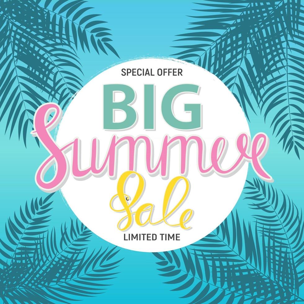 Big Summer Sale Abstract Background Vector Illustration