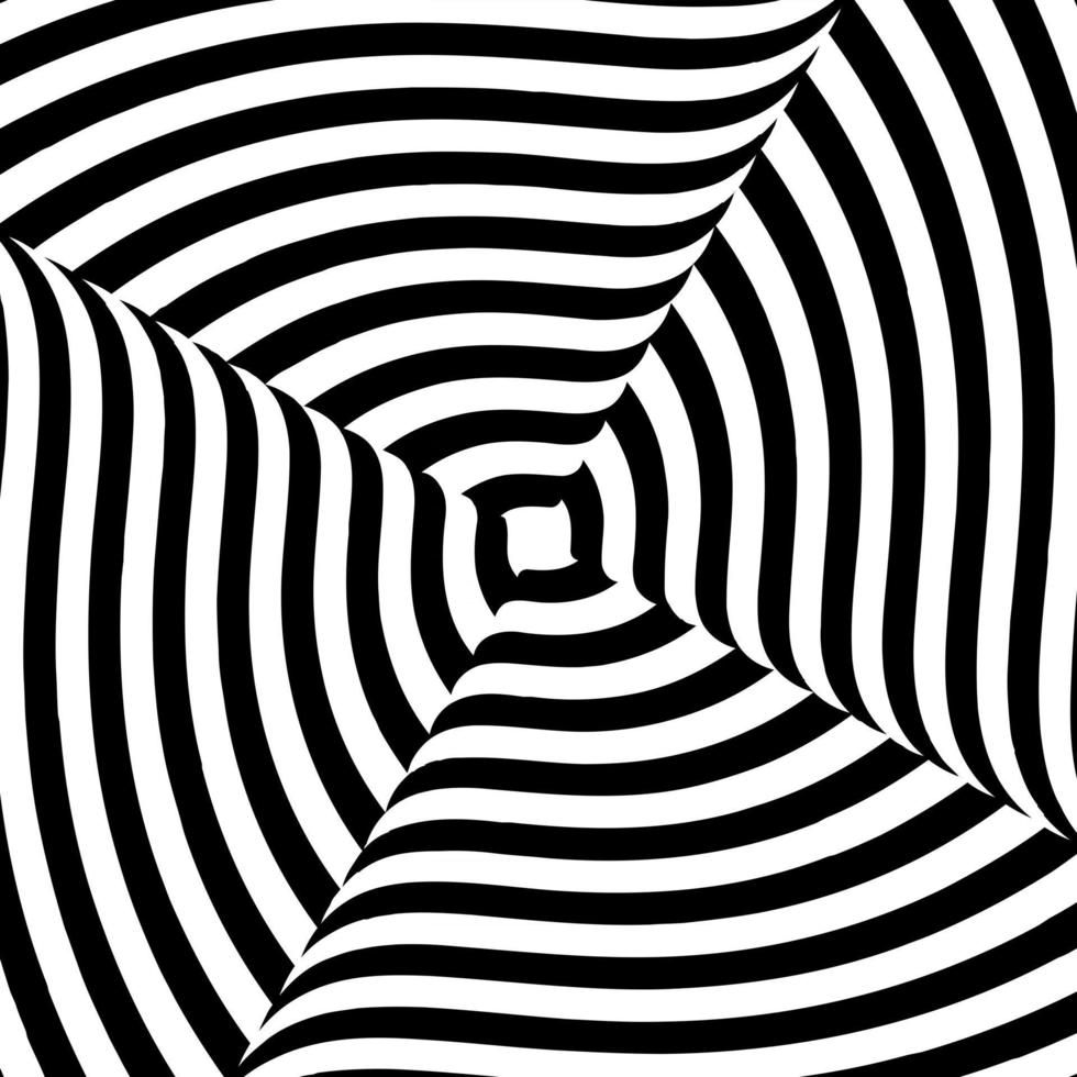 Black and White Hypnotic Background vector