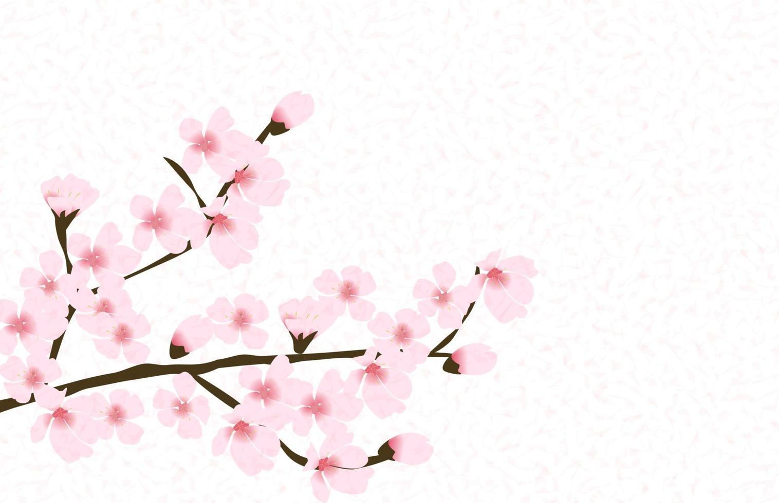 Ilustración de vector de fondo natural japonés flor de sakura floral abstracto