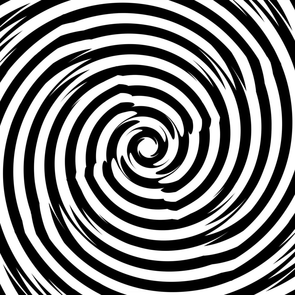 Black and White Hypnotic Background vector