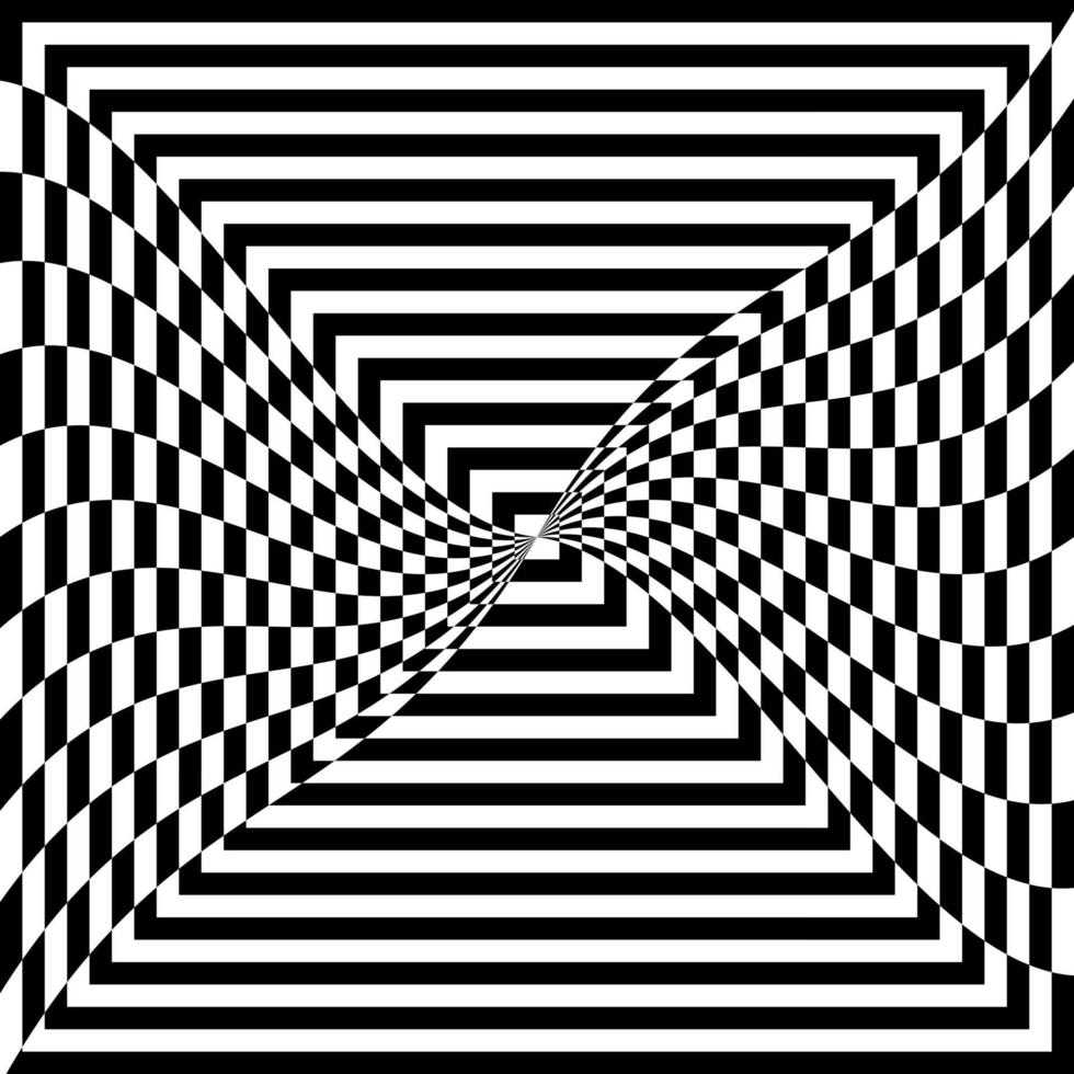 Black and White Hypnotic Background vector