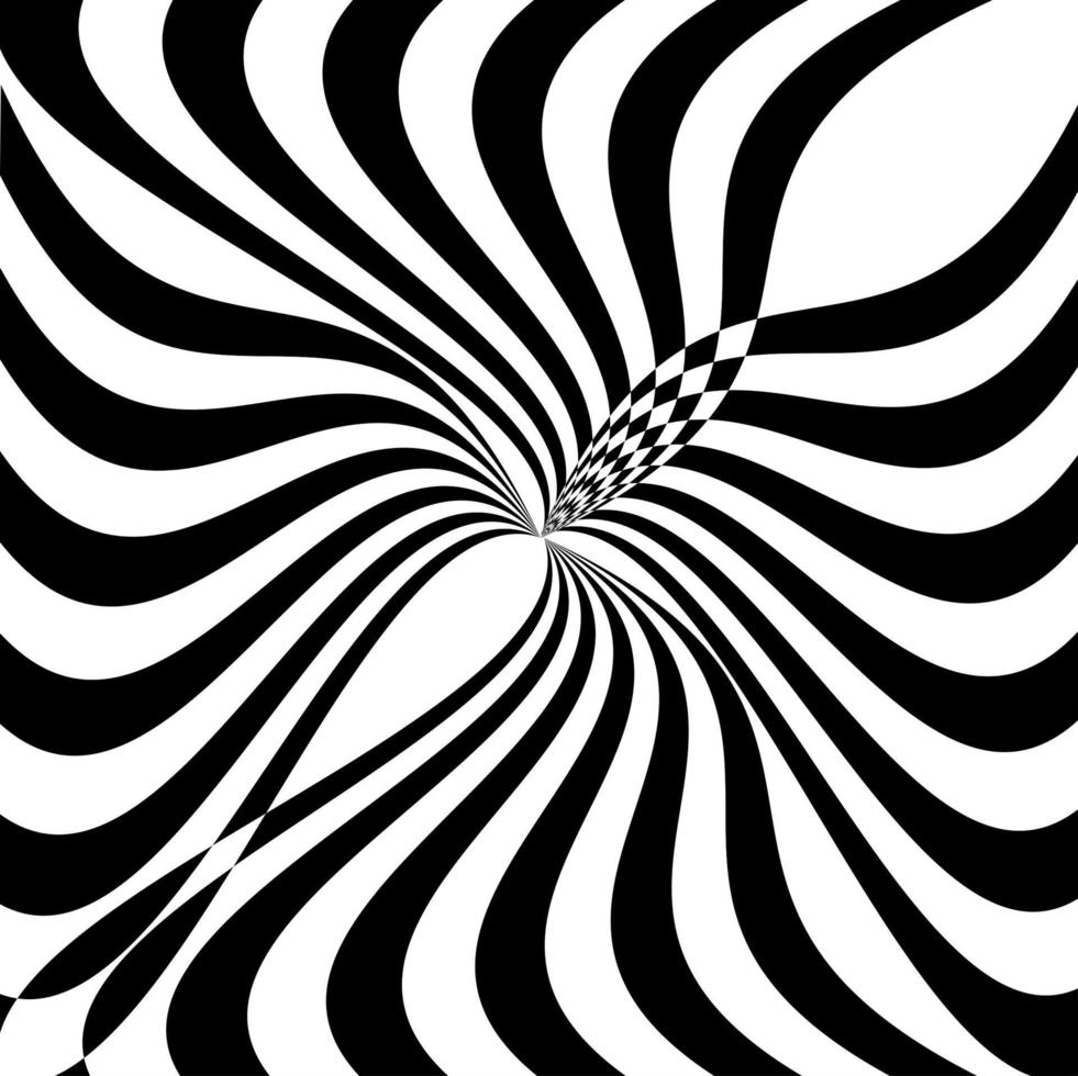 Black and White Hypnotic Background vector