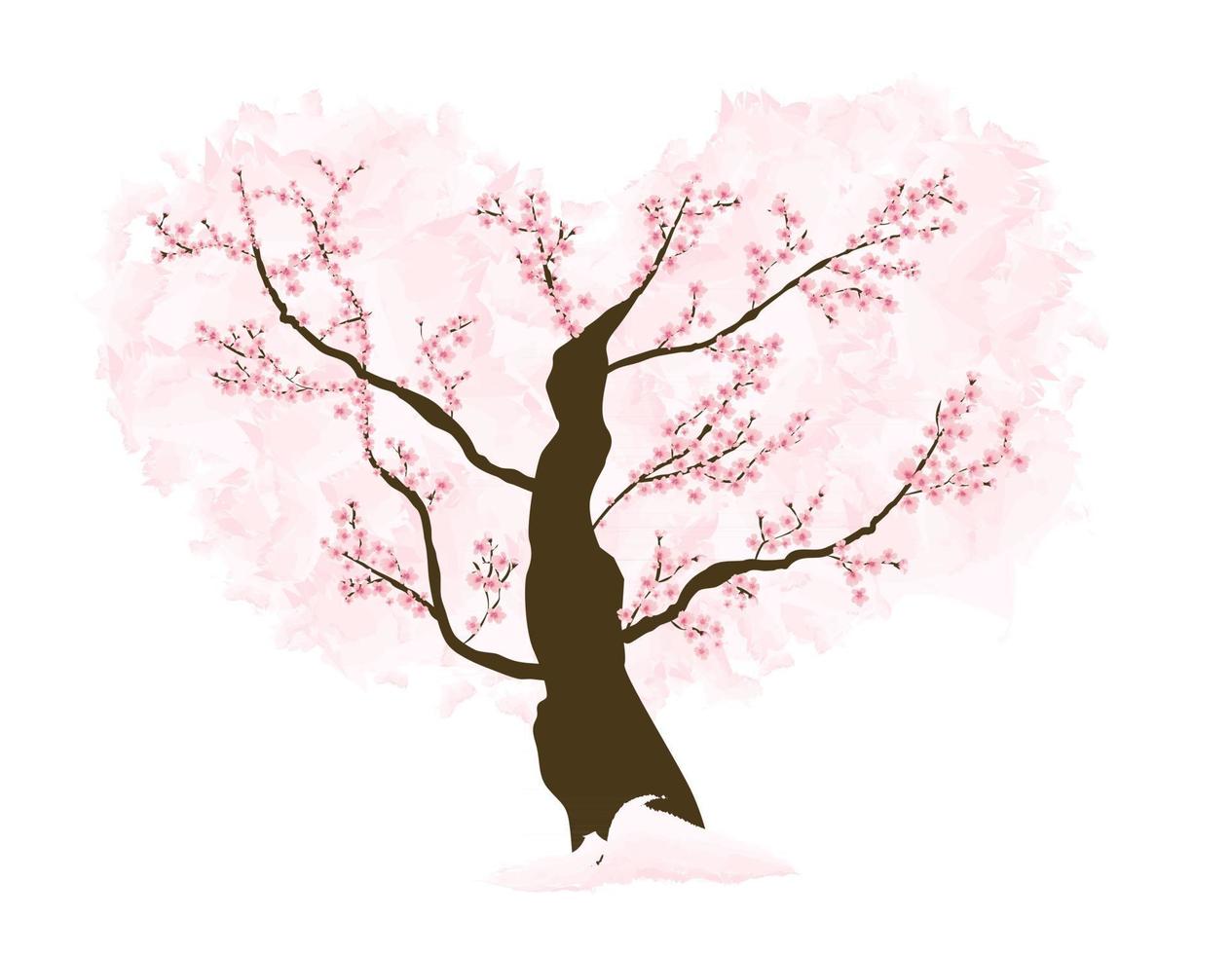 Resumen floral sakura flor árbol japonés fondo natural ilustración vectorial vector