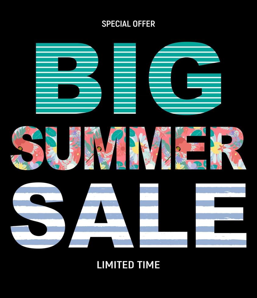 Big Summer Sale Abstract Background Vector Illustration