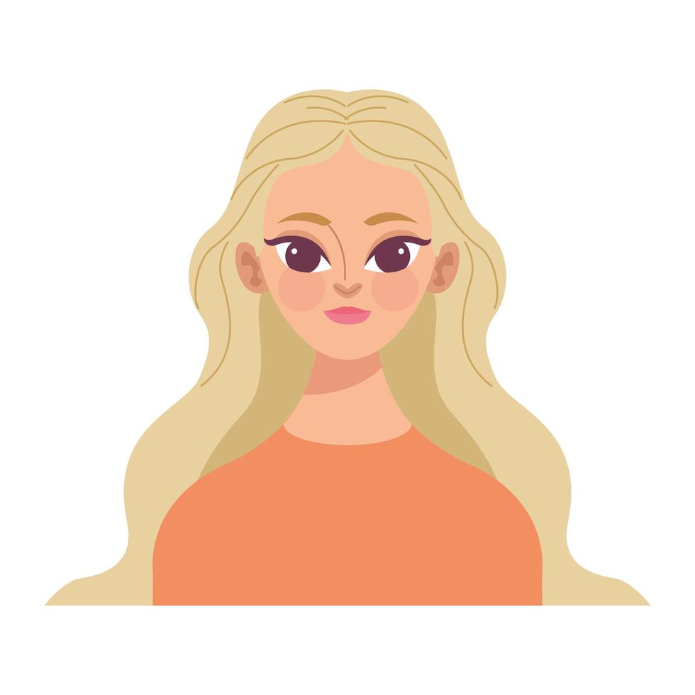 young blond woman vector