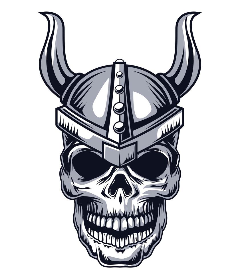 skull with horns vector