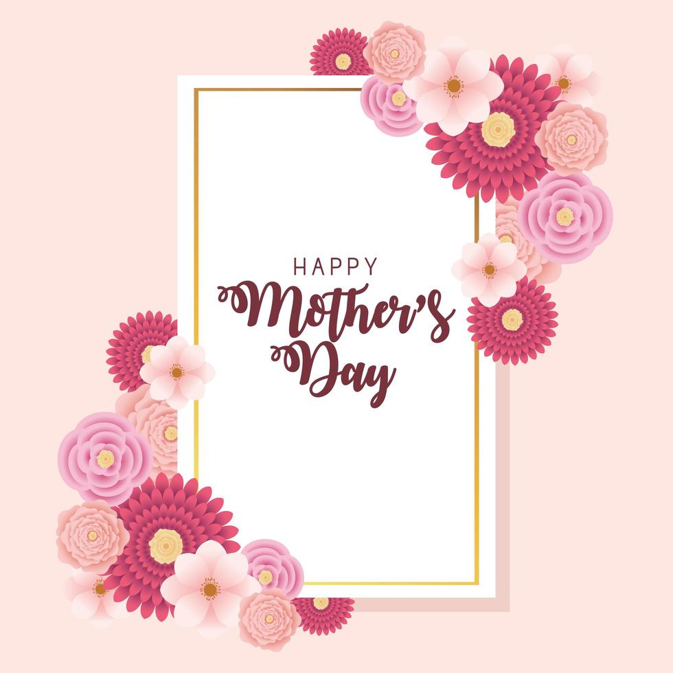 mothers day frame vector