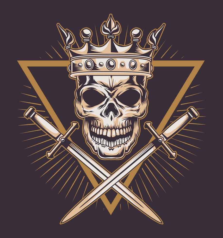 skull and swords vector