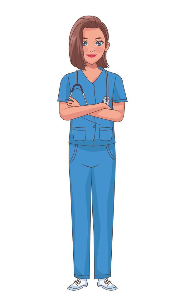 nurse standing character vector