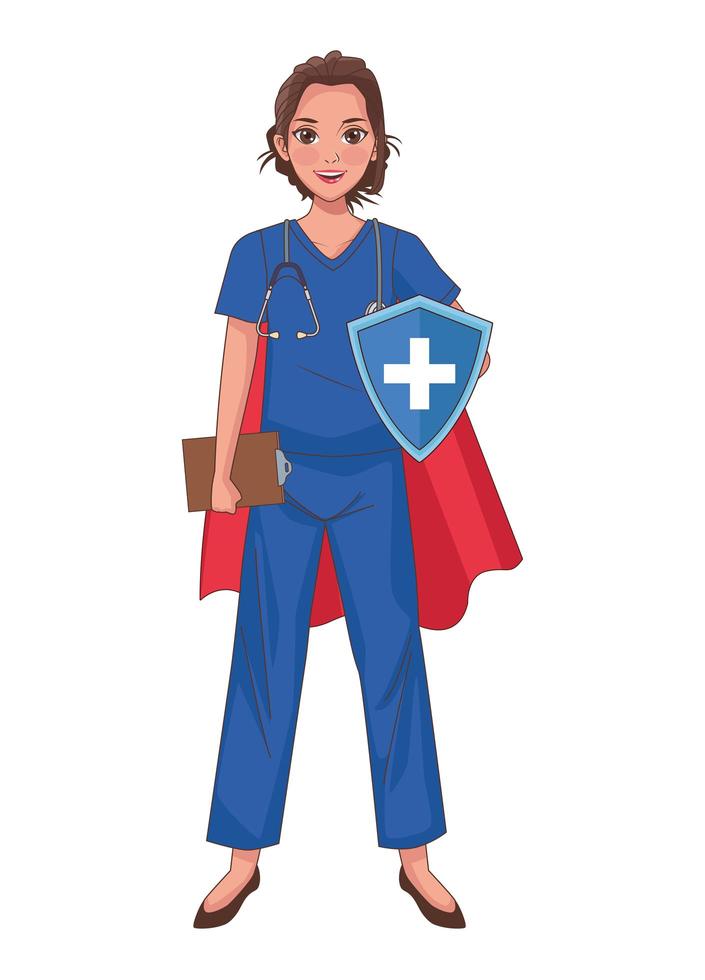 doctora de pie vector