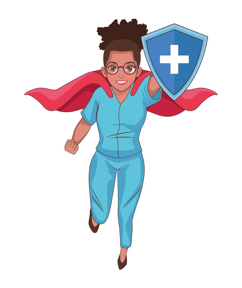 afro female doctor vector