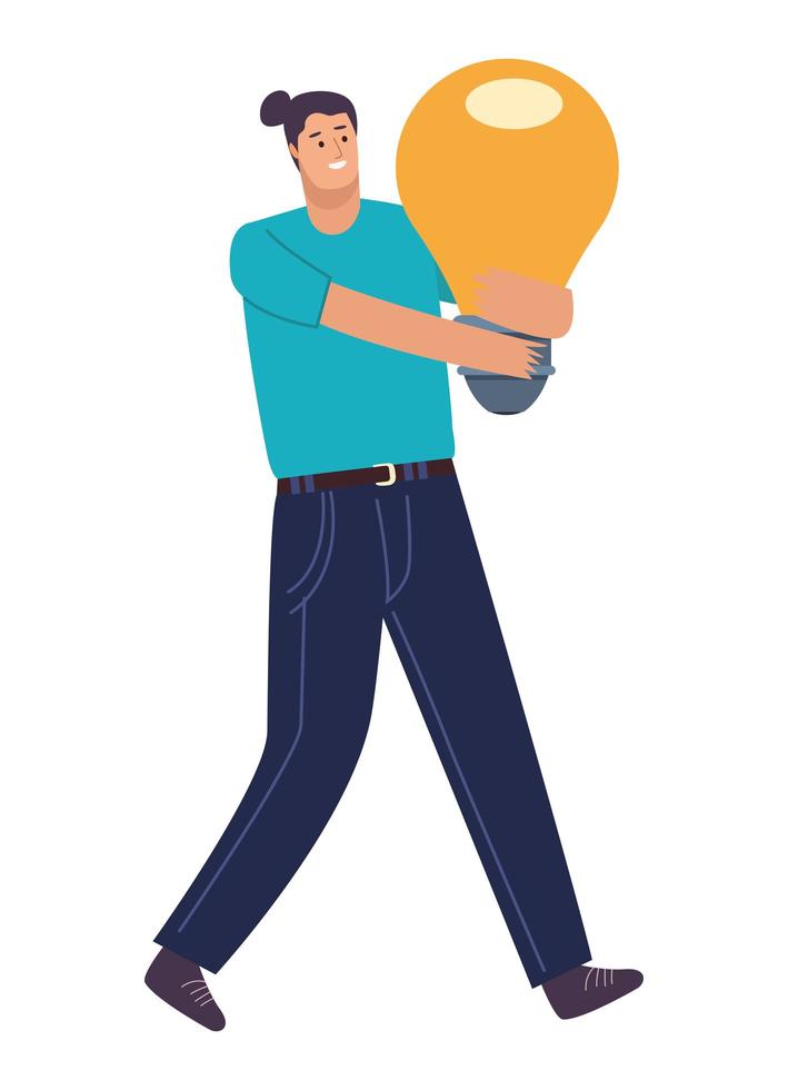 businessman with bulb vector