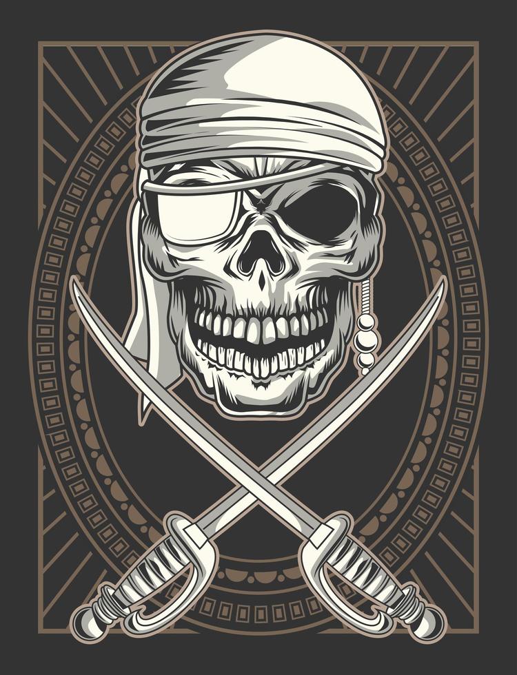 swords and pirate vector