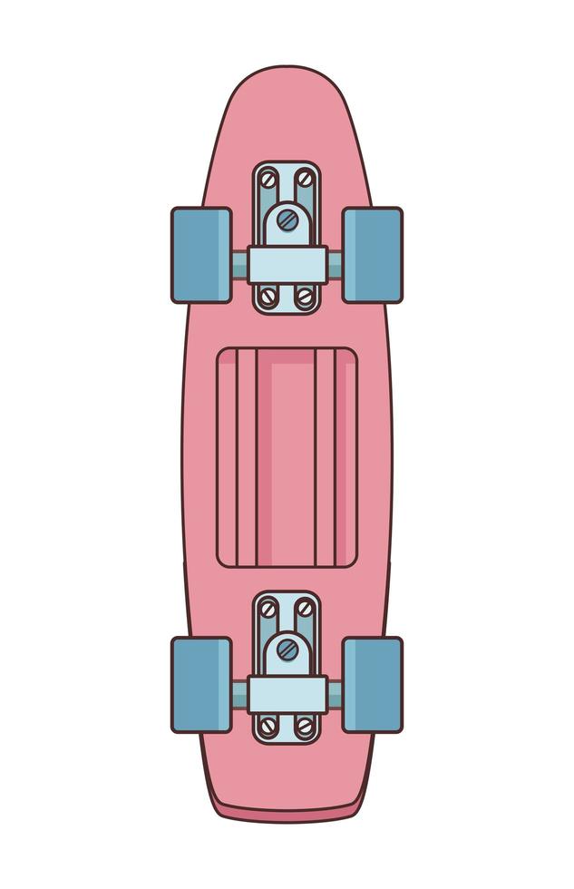 icono de elemento de deporte de patineta vector