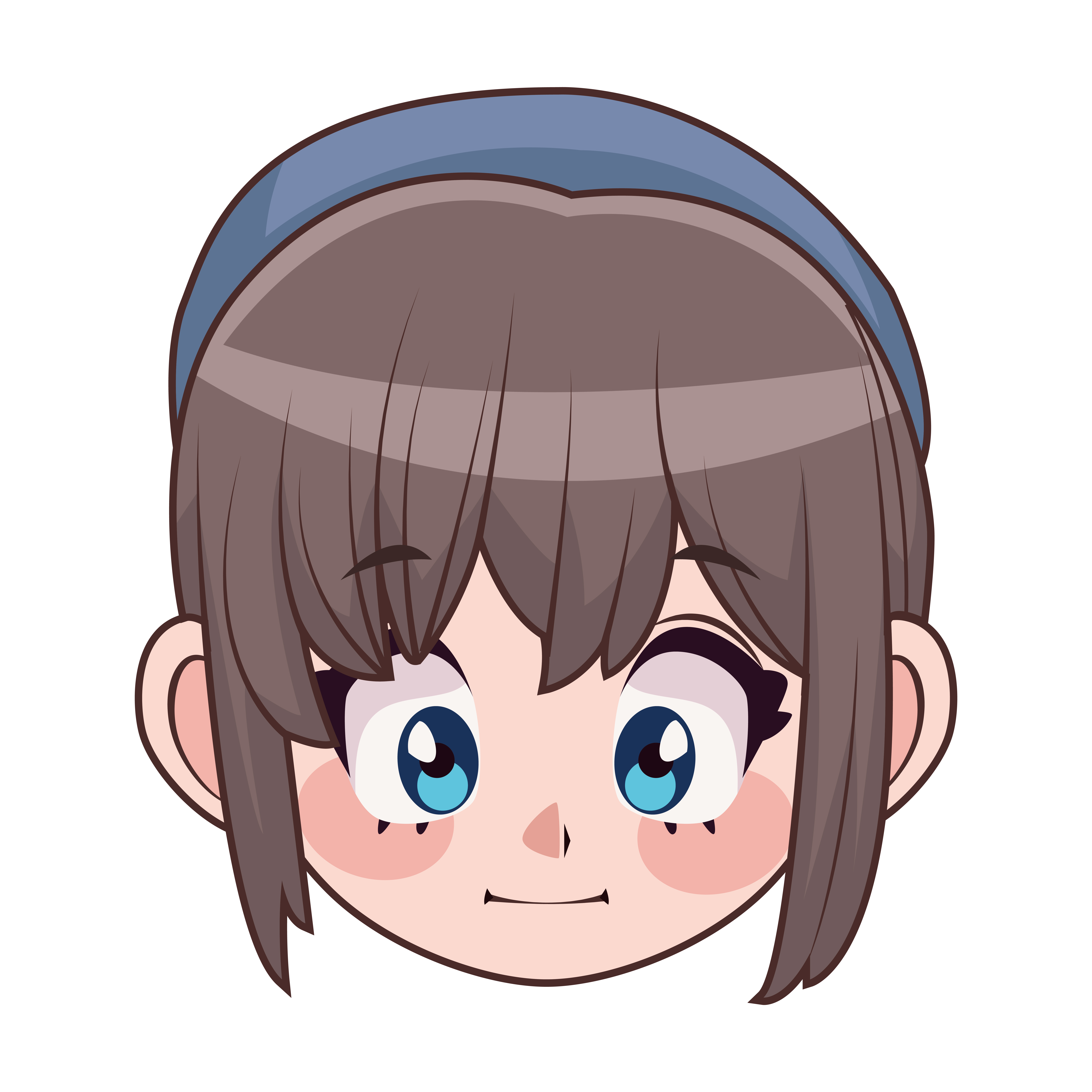 Anime Eyes And Cute Image  Short Haired Anime Girl Transparent PNG   500x707  Free Download on NicePNG