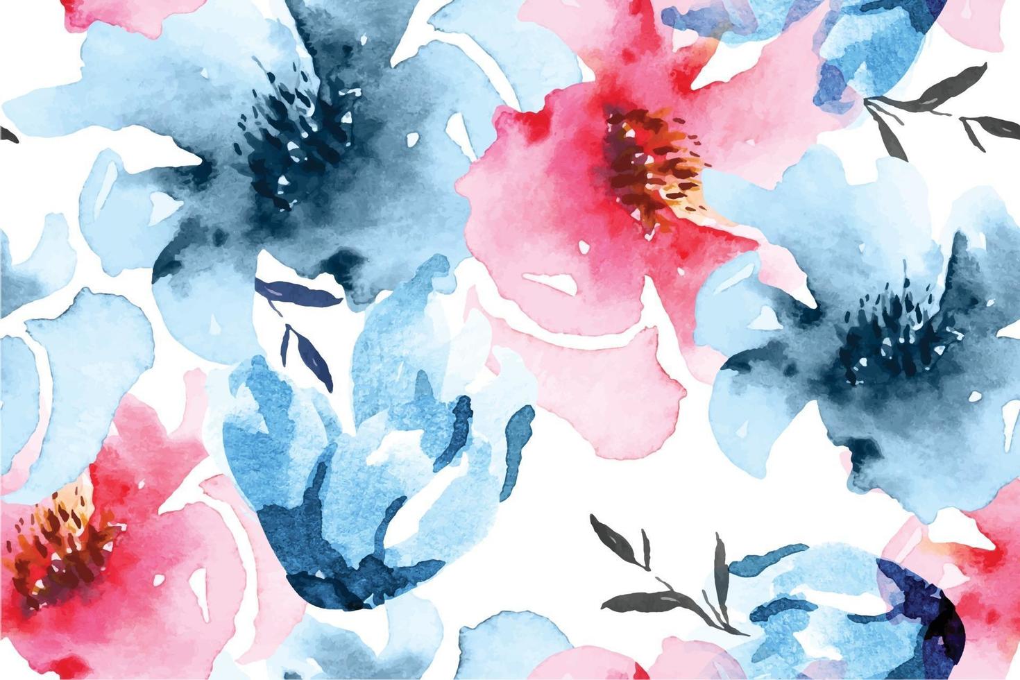 Rose seamless pattern with watercolor 25 vector