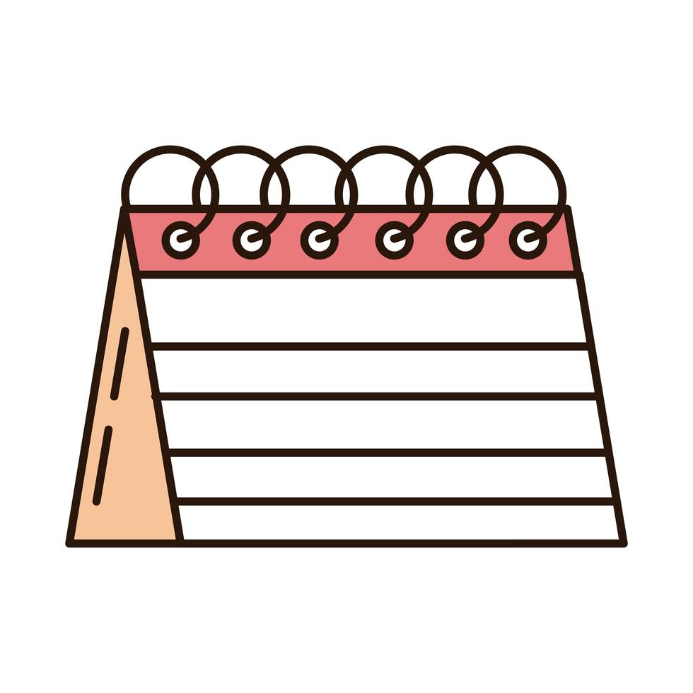 school education calendar planning reminder supply line and fill style icon vector