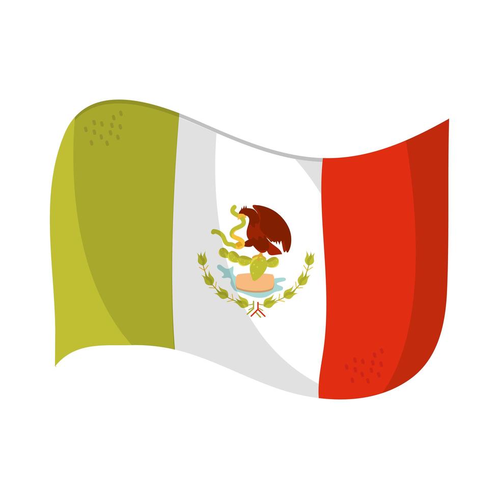 cinco de mayo flag national mexican symbol vector