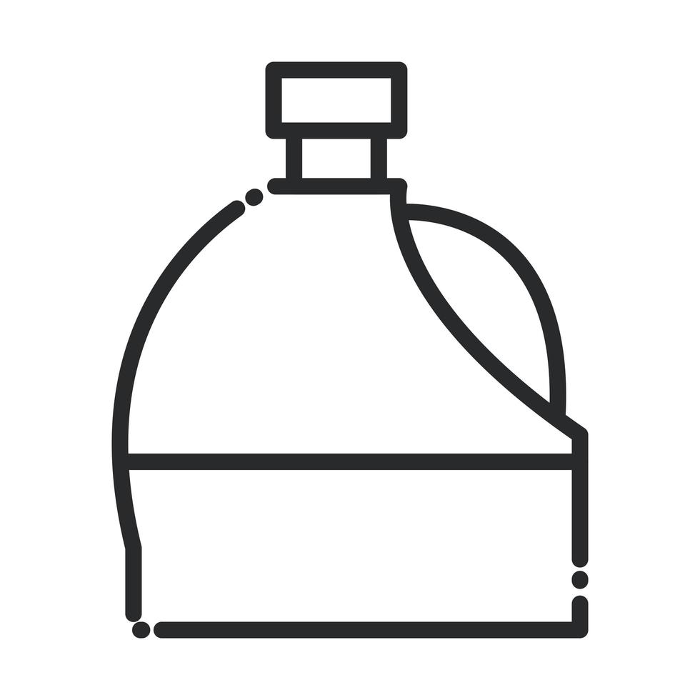 botella de plástico de limpieza de desinfectante icono de estilo de línea de higiene doméstica vector