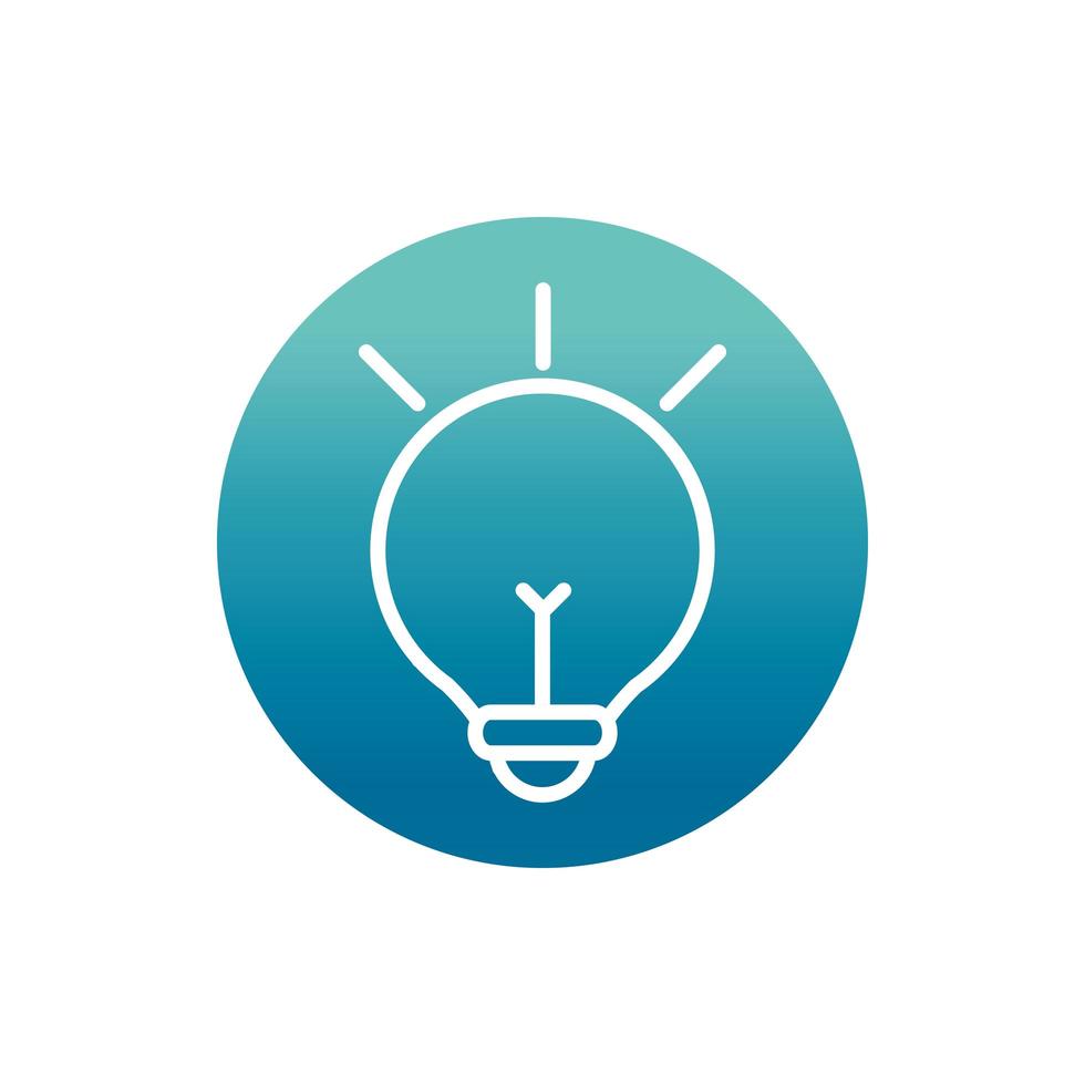 office light bulb idea creativity block gradient style icon vector