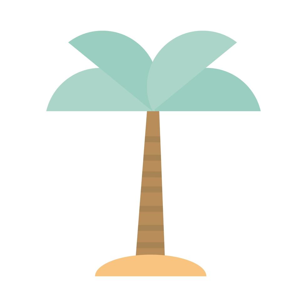 tropical palm tree sand exotic botanical tone color icon vector