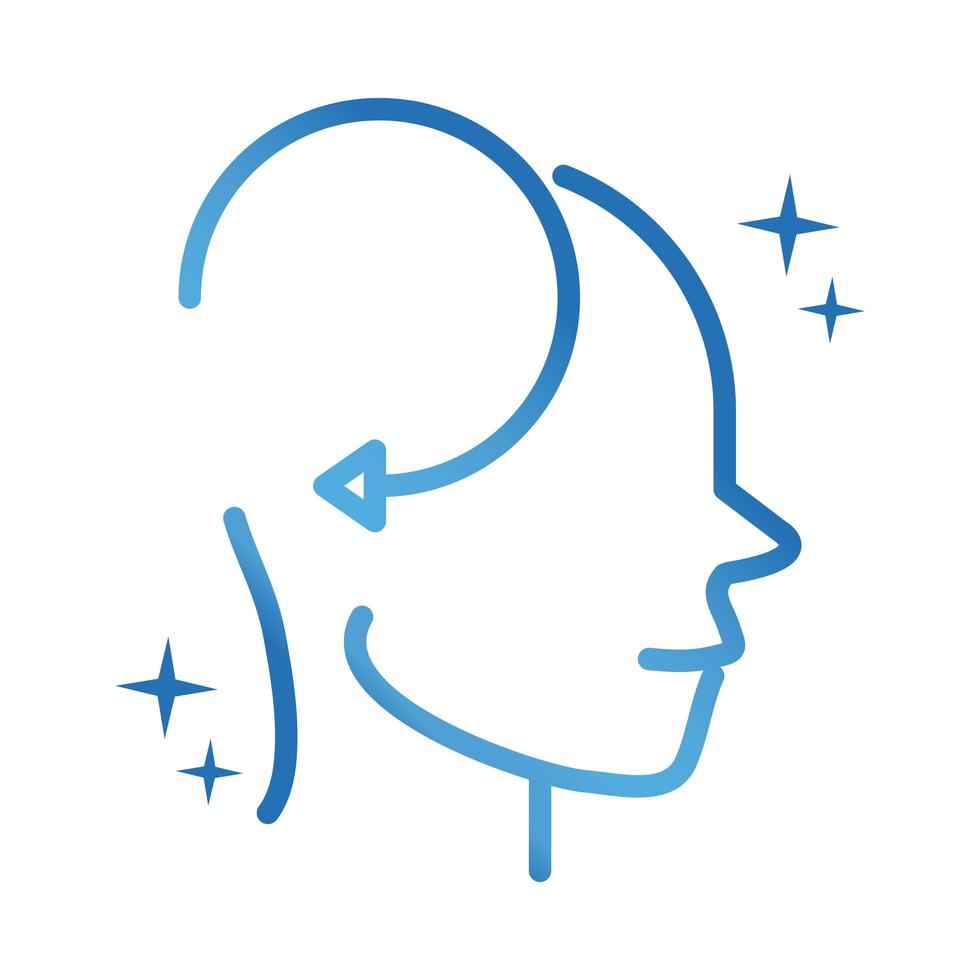 alzheimers disease neurological brain memories gradient line icon vector
