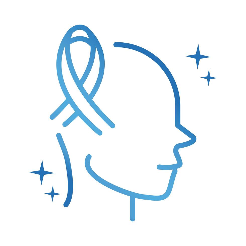 alzheimers disease neurological brain awareness care gradient line icon vector