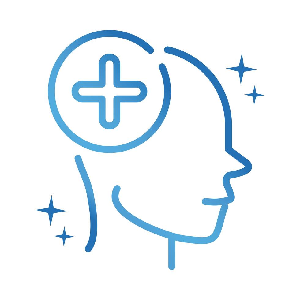 alzheimers disease neurological brain medical gradient line icon vector