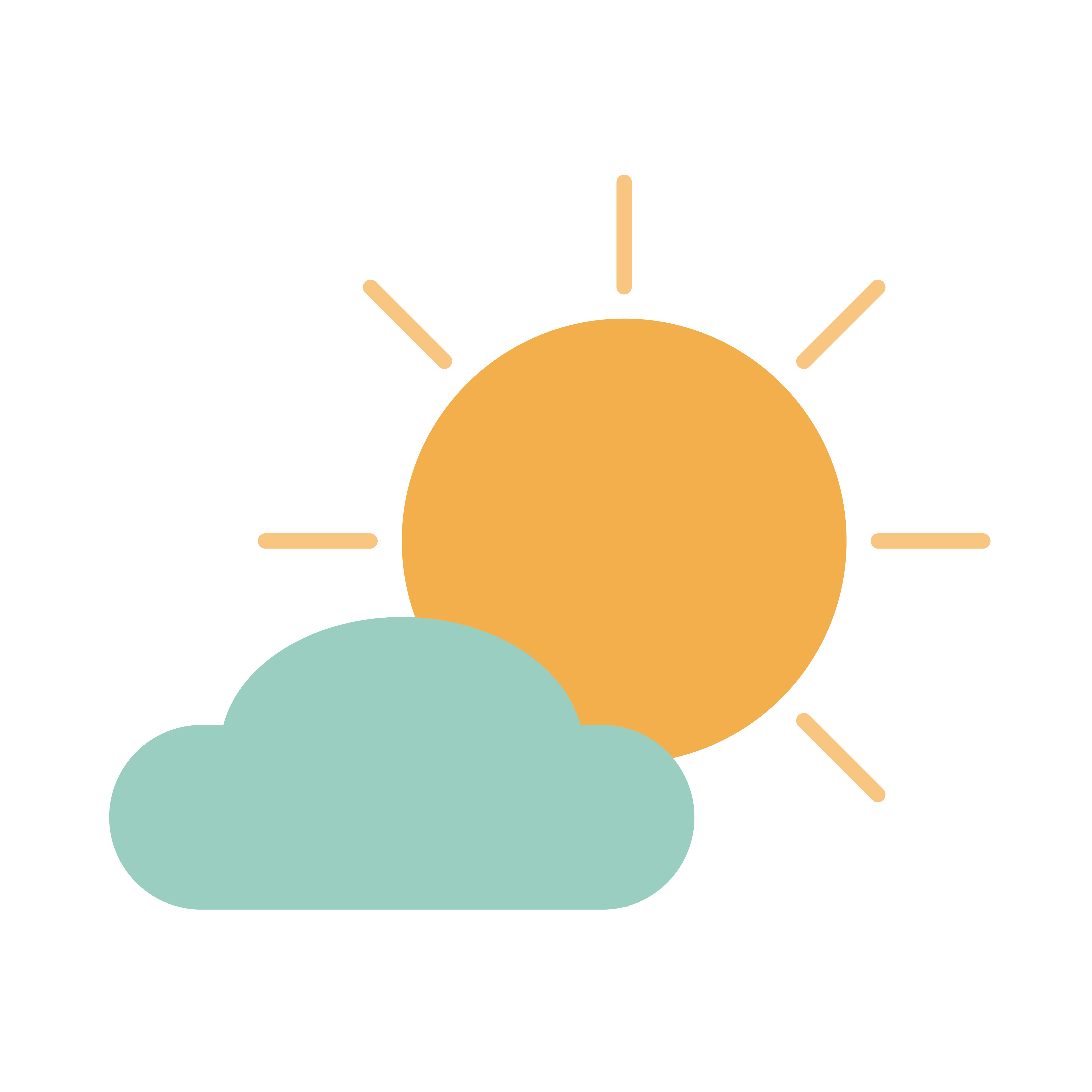sun cloud weather climate summer day tone color icon 2509007 Vector Art ...