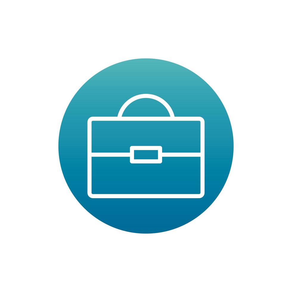 office business briefcase document supply block gradient style icon vector