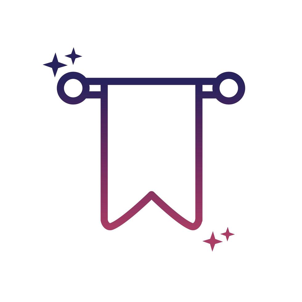 flag social media gradient style icon vector
