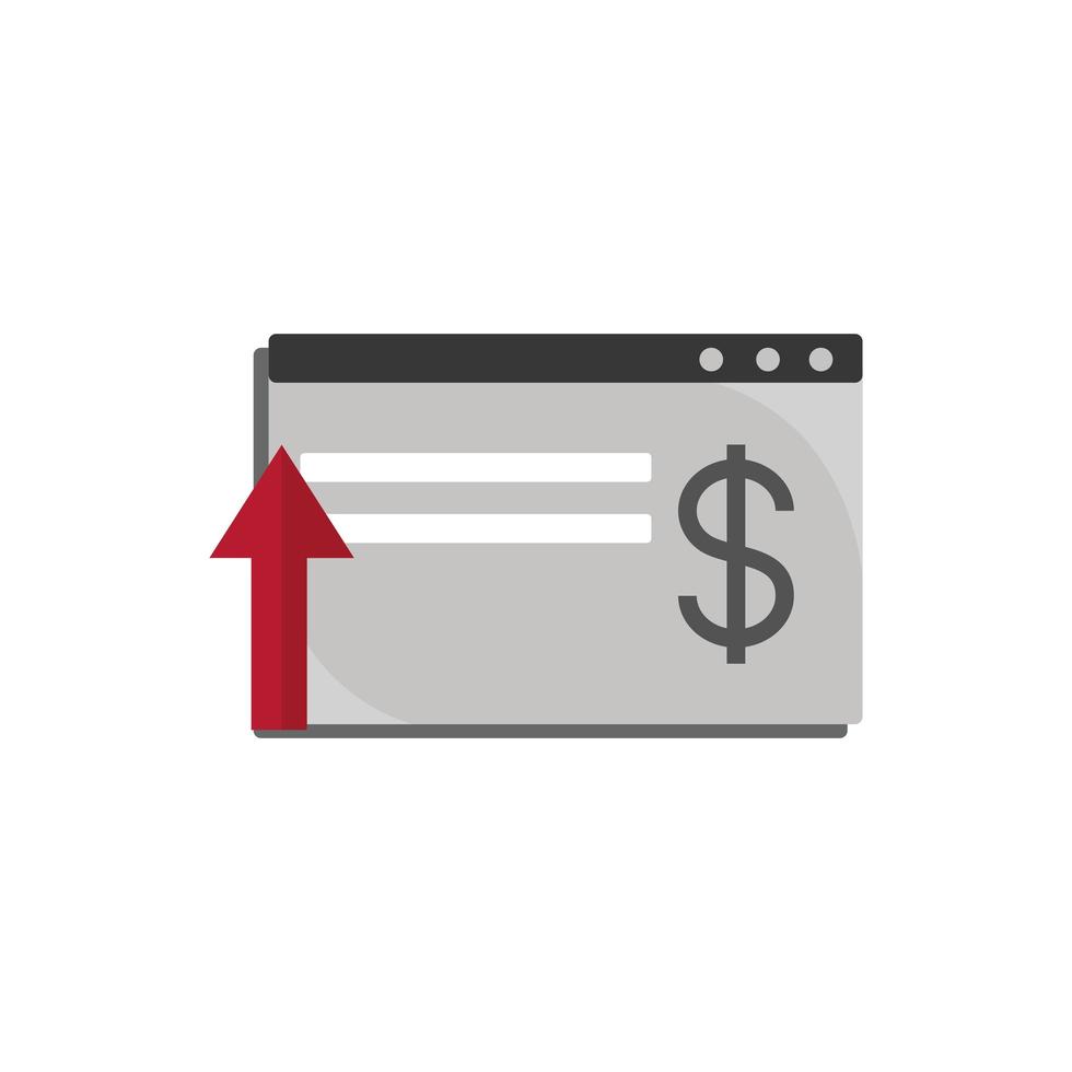 website profit arrow money business finance vector