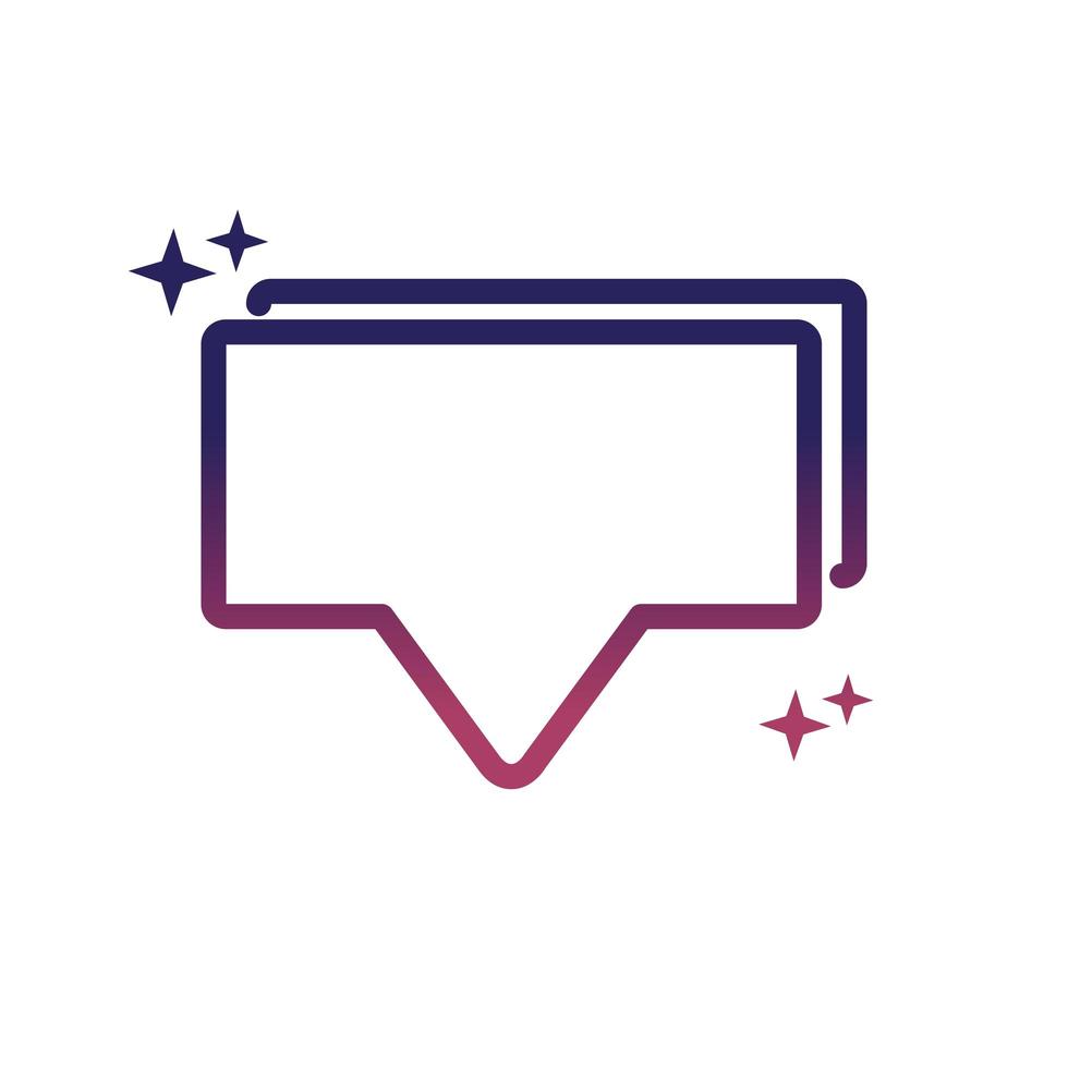talk bubble message social media gradient style icon vector