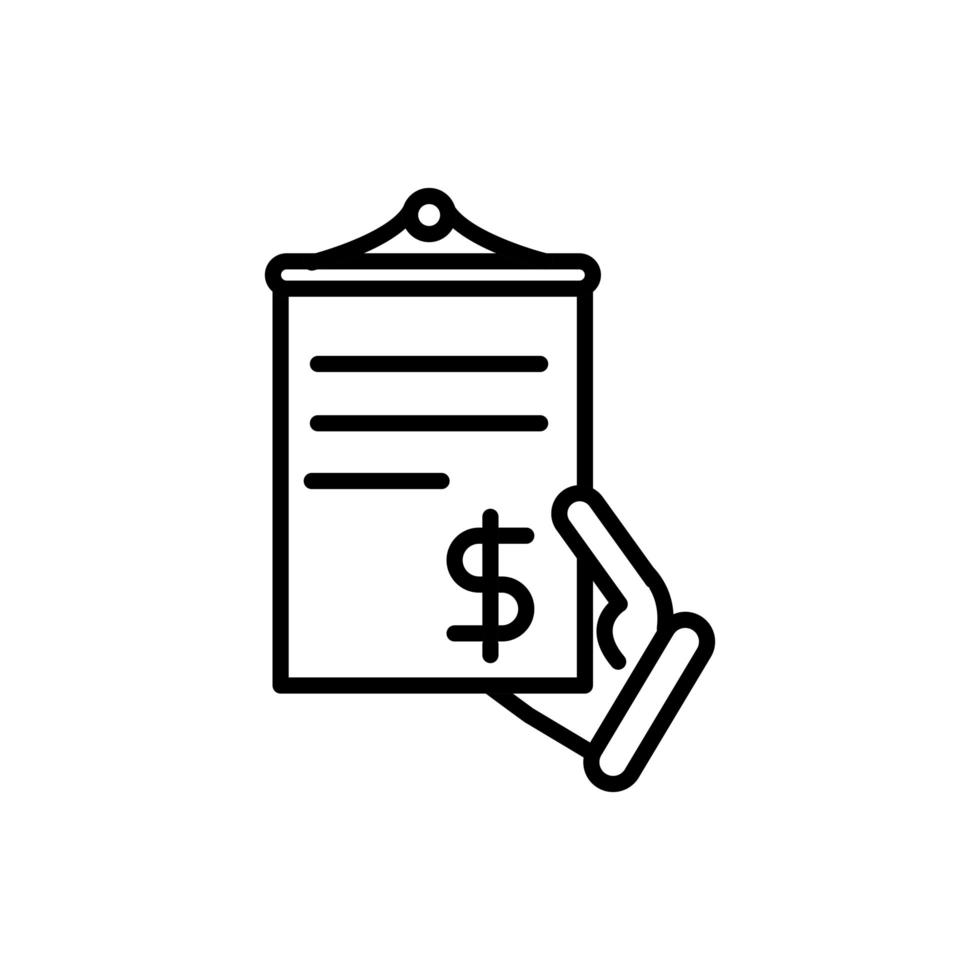Hand With Bill Coupon Business Cash Money Line Design Vector Art At Vecteezy