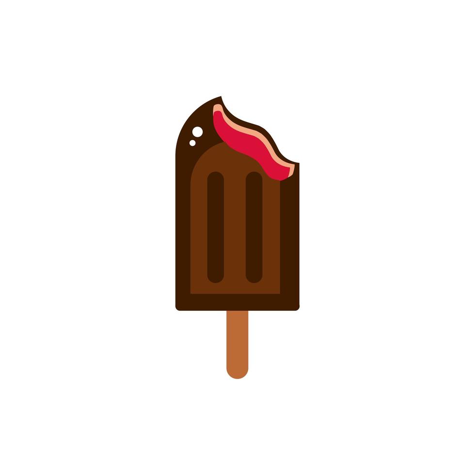 helado relleno chocolate dulce confitería bocadillos dulces vector